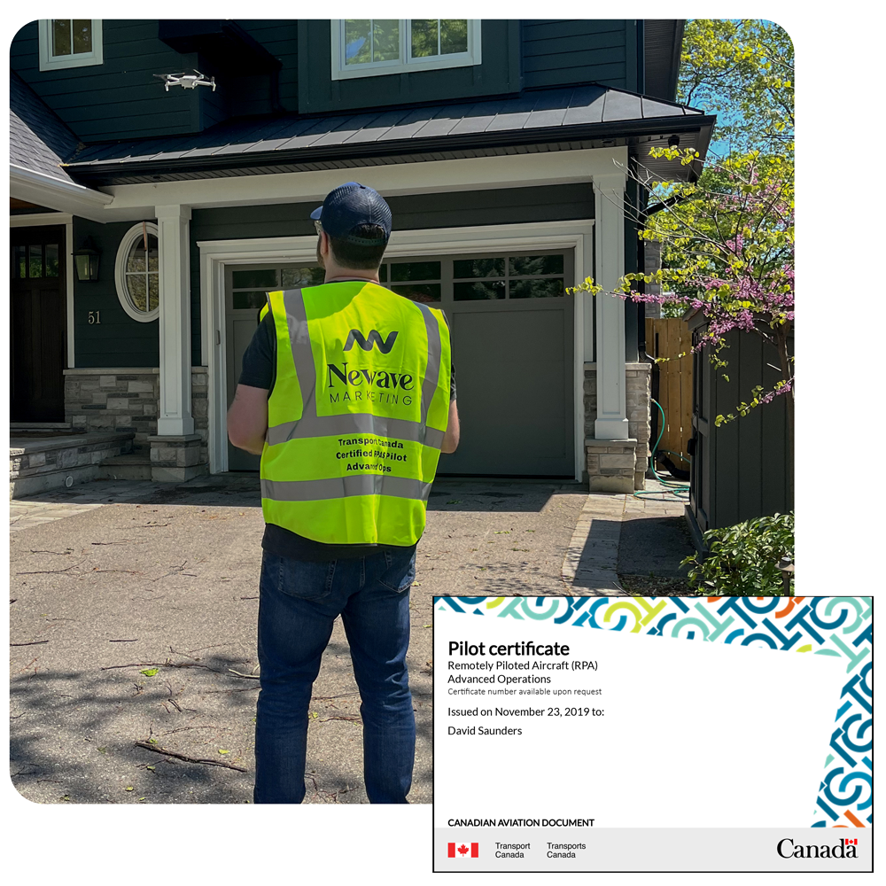Drone-Pilot-Certificate-Photo-Square-2 Newave Marketing Certified Pilot Certificate plus standing in front of house